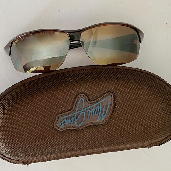 Maui Jim, Unisex Semi Rimless Sunglasses and Case - Picture 1 of 9